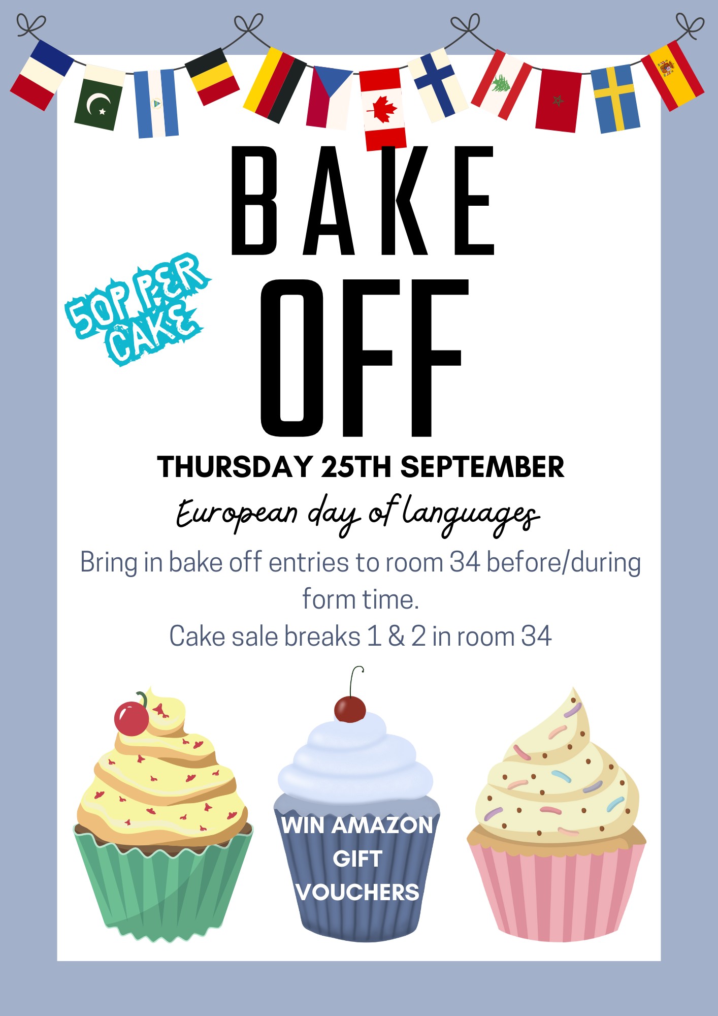 Poster Advertising the Bake Off Competition