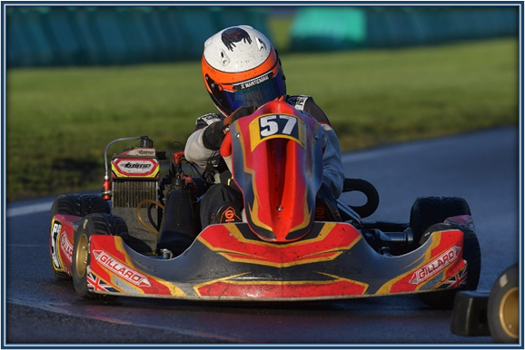 person in a go kart
