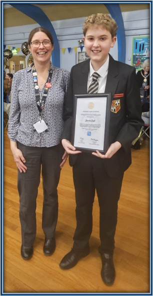 Student and Teacher at an awards ceremony